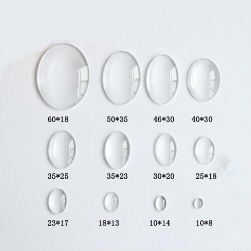 1packs Oval Dome Cabochon Transparent Magnifying Clear Glass Cabochon Settings For DIY Tray Pendant Necklace Jewelry Making
