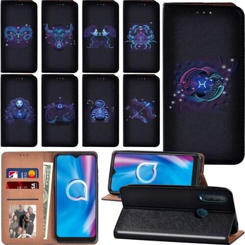 Zodiac Pattern Luxury Flip Case for Alcatel 1C/1S 2020/1V 2020/3L 2020 Durable Phone Cover Case