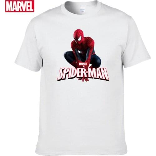 Marvel The Avengers spiderman t-shirt Comfortable 100% cotton Fashion clothes for teens Summer Tops tshirts men t shirt #66