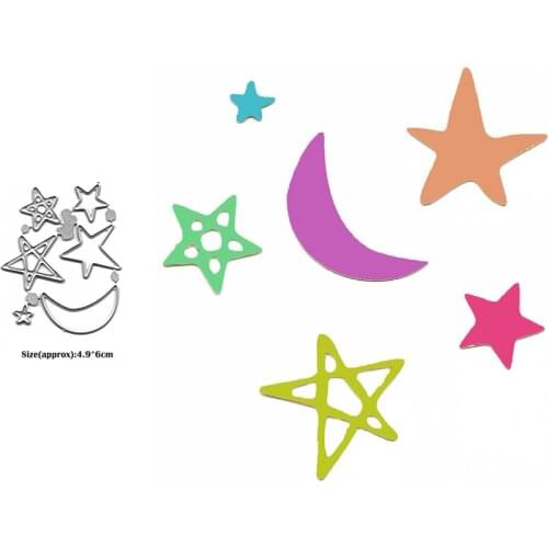 Scrapbooking Dies Star Moon Shaped Metal Cutting Dies Stencils For Album Card Making DIY Fustelle Embossing Folder Stamp And Die