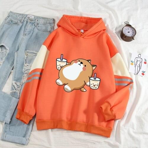 2021 Autumn Winter Cute Kawaii Hoodies Women Harajuku Sweatshirt Fleece Thick Hoodie Female Pullovers Clothing 90s Aesthetic
