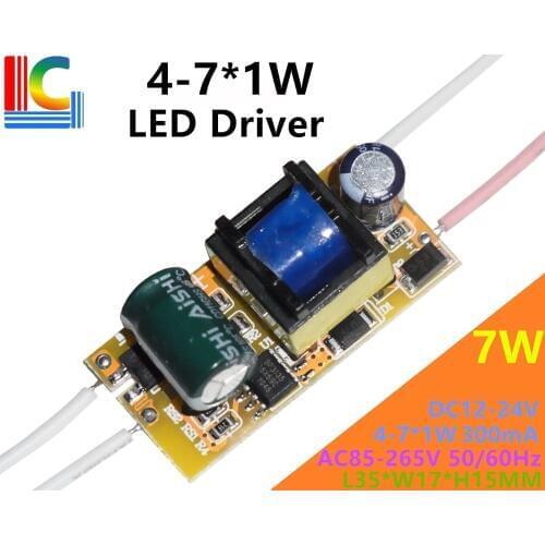 Free shipping 300Ma 4-7x 1W Led Driver 4W 5W 6W 7W Lamp Driver Power Supply Lighting Transformer for E27/E14 LED lights LED Bulb