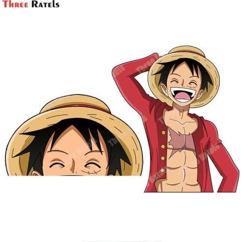 Three Ratels B360 Luffy Peeker One Piece Anime Game Sticker Colorful Removeable Auto Decals Waterproof Vinyl Material