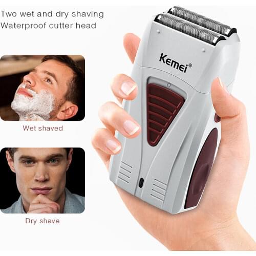 Kemei Beard Trimmer for Men Professional Hair Cutting Machine Mini Mustache Skull Shaver Head Trim Mower Electric Razor