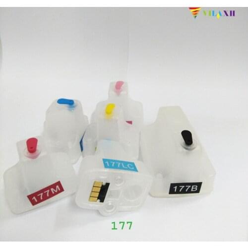 Vilaxh 177 Refillable Ink Cartridge Replacement For HP 177 for photosmart 3210 D7460 C5100 C5140 C5183 C6270 C6280 C6180 Printer