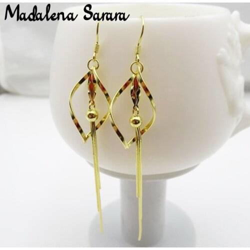 MADALENA SARARA S925 Sterling Silver Earrings Tassel Long Drop Women Earrings