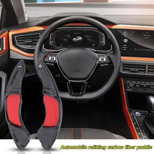 2Pcs DZBPJ Shift Paddle Perfect Matching Quick Shift Carbon Fiber Steering Wheel Shifter Extension Cover Spare Part for Scirocco
