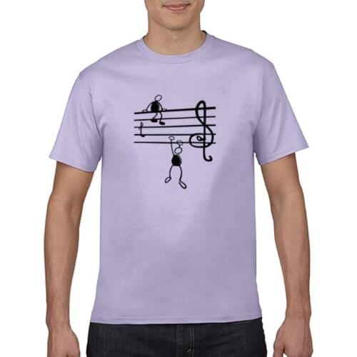 2021 Mens short sleeve round neck T-shirt cotton casual wear printed with music notes Harajuku outdoor casual T-shirt