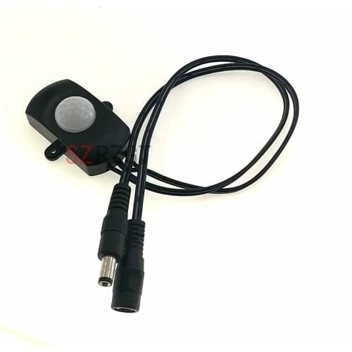 2023 DC5-24V 5A Mini Adjustable Auto PIR Infrared Motion Sensor Detector LED Light Strip Switch 5.5 DC plug