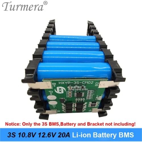 3S 20A 12V 12.6V Lithium Battery BMS Protrcted Board for Uninterrupted Power Supply and Screwdriver Battery Use Turmera