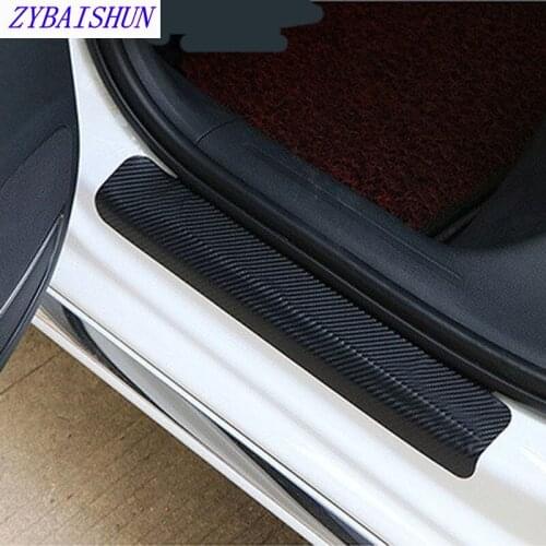 4pcs Carbon Fiber Look Car Door Shield Anti-Scratch Protector Extractors Car Anti-kick Sticker for Jaguar XF XJ XJS XK S-TYPE X
