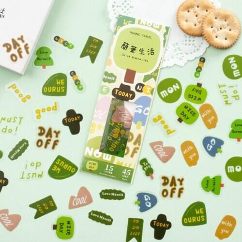 45 sheet Stick Figure Life DIY Adhensive Decorative Sticker Computer Decor