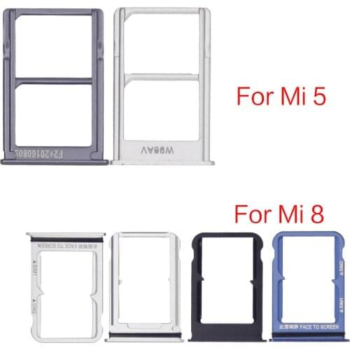 5pcs/lot SIM Card Holder Slot Tray Container Replacement parts For Xiaomi 5 Mi8