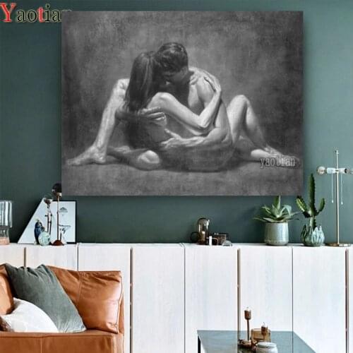 5D Diamond Painting Sexy Couple Full Square Round Drill DIY Lovers Body Art Diamond Embroidery Rhinestone Mosaic Home Decor New