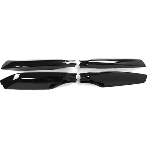 AU05 -Black Abs Roof Rack Bar Rail End Protection Cover Shell 4Pcs For Toyota Land Cruiser Prado Fj120 2003 - 2009