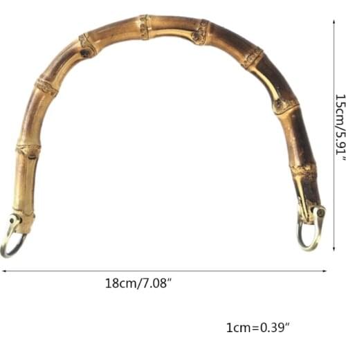 Bamboo Bag Handle Replacement for DIY Purse Making Handbag Shopping Tote F19B