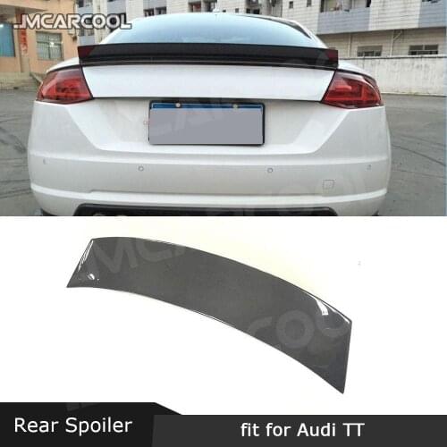 Carbon Fiber Rear Boot Spoiler For Audi TT TTS TTRS 2014 2015 2016 2017 BT Style FRP Rear Trunk Duck Trim Wings Spoiler