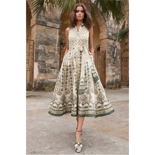 DUISNENA long boho dress floral print women dresses v-neck tank dress summer robe vestidos