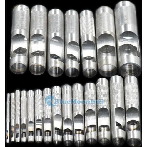 1 Set Steel Round Hole Punch Hollow Puncher Tool Cutters for Leather Belt Handwork Sewing DIY