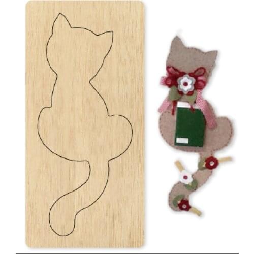 Elegant Cat Wooden die Cutting Dies Suitable for Common Die Cutting Machines on the Market for Scrapbooking Thickness-18mm