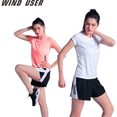 Short-Sleeved T-shirt Female Summer New Breathable Quick-Drying Fitness Half Sleeve Running Blazer Casual T Shirt