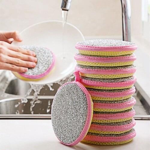 Kitchen cleaning sponge washing dishes Pot Brush Bathroom Clean Accessory Tool Eraser Soft Scouring pad Cleaning Cloth 10 Pieces