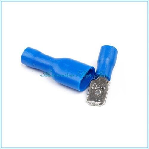 50PCS(25pair) 16-14AWG Insulated Spade Crimp Wire Cable Connector Splice Terminal Male+Female Kit Insulated Spade Connectors