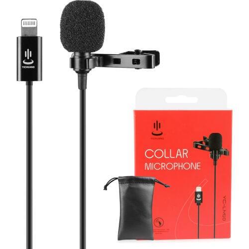 YC-LM10 II Lavalier Audio Video Phone Microphone Condenser Mic Recorder for iPhone X 8 7 6 6s Plus Canon Nikon DSLR Camcorder