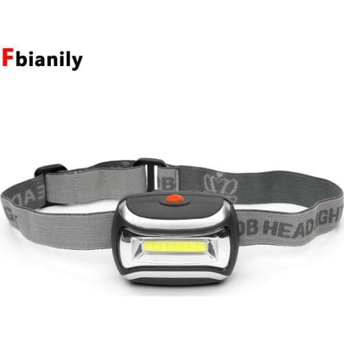 Mini 600Lm COB LED Headlight Headlamp Head Lamp Flashlight 3xAAA battery Torch Camping Hiking Fishing Light