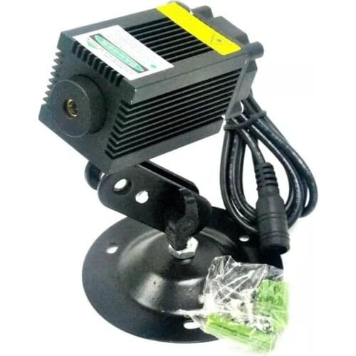 Powerful 532nm 100mW 33x55mm Green Laser Diode Module Dot Lights LED Light w/ 12V Adapter & Holder