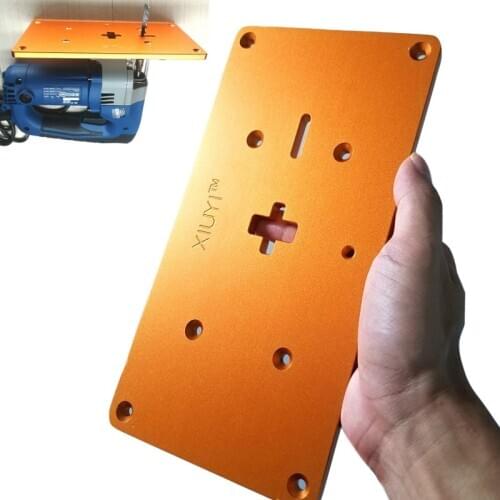 NEW Electric Jig Saw Flip Board Aluminum Router Table Insert Plate for Jig Saw Woodworking Work Benches