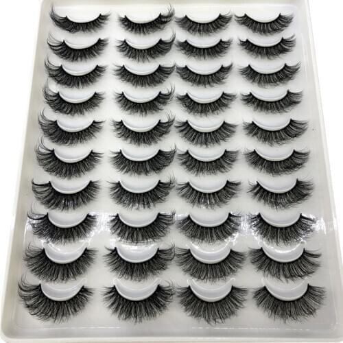 NEW 20 Pairs 3D Faux Mink Eyelashes Natural Thick Long False Eyelashes Dramatic Fake Lashes Makeup Extension Eyelashes maquiagem