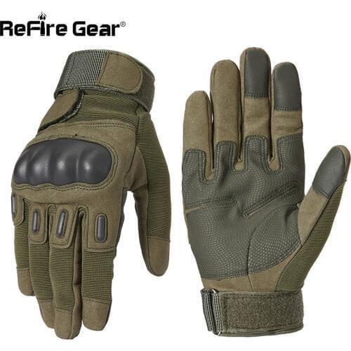 ReFire Gear Military Equipment Tactical Gloves Men SWAT Combat Army Gloves Paintball Shoot Bicycle Knuckle Full Finger Gloves
