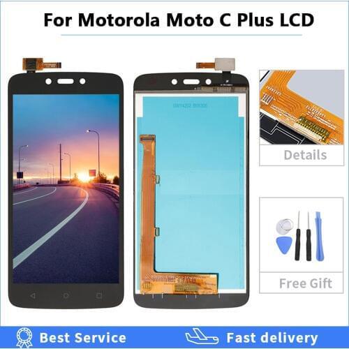 Tested LCD Display For Motorola Moto C Plus CPlus XT1723 LCD Display Touch Screen Digitizer Sensor Glass Assembly Free tools
