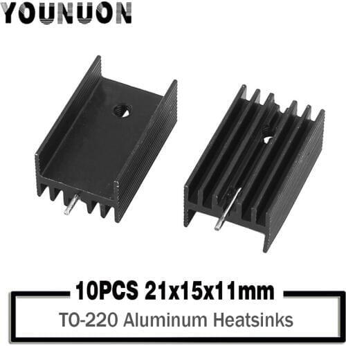 10 Pieces YOUNUON TO-220 TO220 Heat Sink 21x15x11mm Cooler Cooling Heatsink Radiator Aluminum