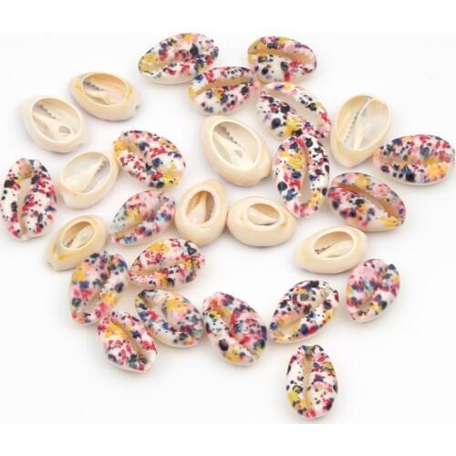 10pcs Multicolor Graffiti Conch Coquillage Crafts Natural Sea Shells For Jewelry Making Diy Home Decoration Shell Beach Decor