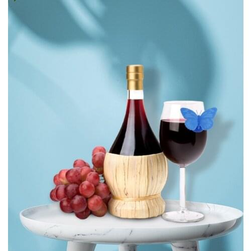 Silicone Butterfly Animal Cup Wine Glass Charms Party New Year Christmas Gift Label Wine Glasses Marker Wine Glass Charms Tools