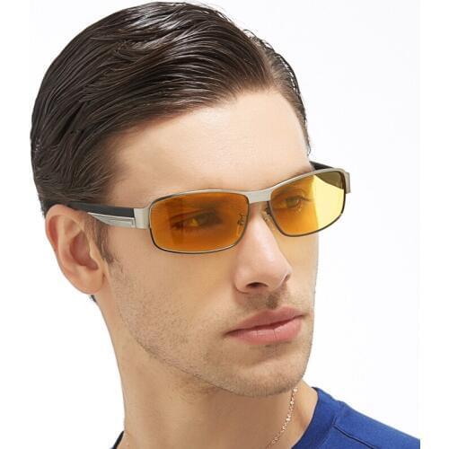 LVVKEE Day and night Polarized Driving Sunglasses Mens Fashion drive car Sun Glasses For Female / Male Metal Frame Sun Glasses