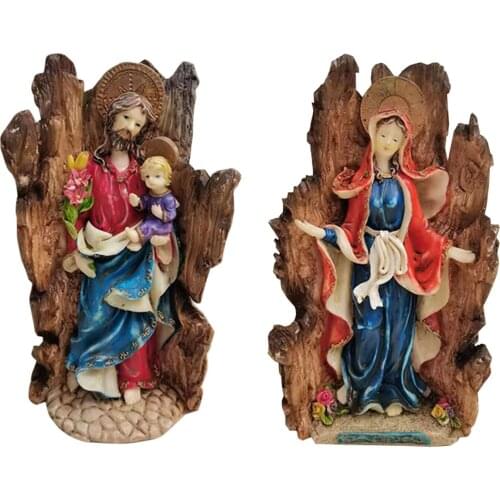 Figurine Holy Family Nativity Scene Home Decoration Christ Jesus Statues Mary Joseph Miniature Sculpture Christmas Successful