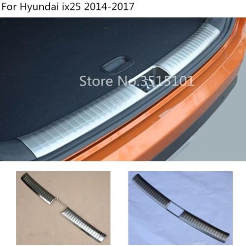 Car styling Stainless Steel inner Rear back Bumper trim plate Trunk frame threshold For Hyundai Creta IX25 2014 2015 2016 2017