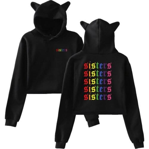 Streetwear James Charles Hoodie Sisters Sweatshirts Fashion Cat Ear Hoodies Sweatshirt Streewear James Charles Print Cat Ear