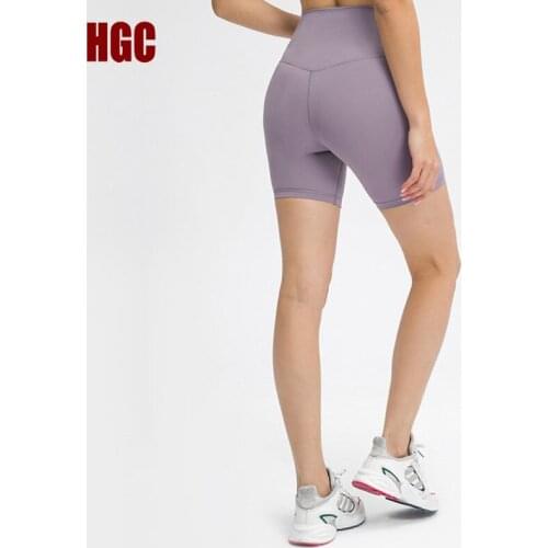 2021 Spring Summer Solid Sport Color Yoga Shorts Gym Training Workout Running Solid Color No Camel Toe Fitness Leggings HGC