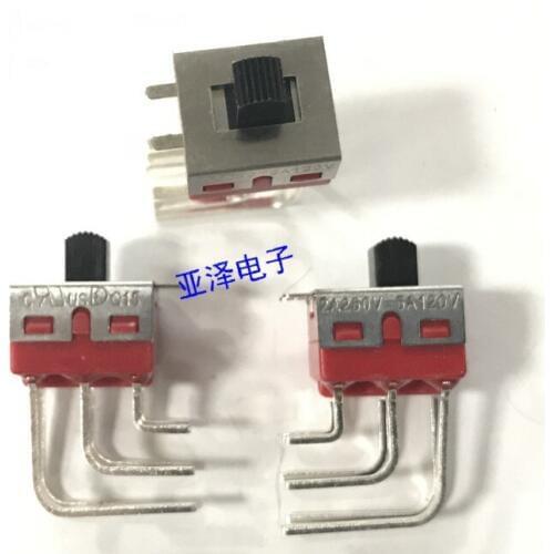 [VK] Taiwan 5MD1S102AM7RE Q15 sliding switch 3 position switch vertical 6 feet 2A 250V 5A 120V shaft 5MM