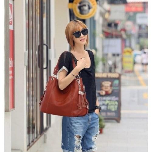 Fashion Girl Single Shoulder Handbag 2021 New Genuine Leather Crossbody Bags for Women Tasseled Ladies Bag Korean Version