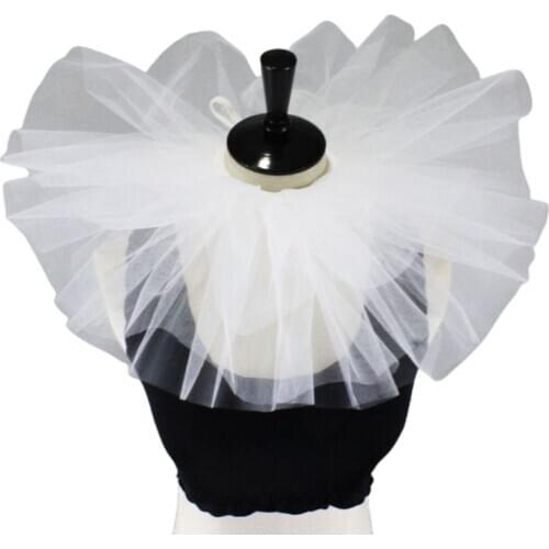 Women Vintage Mesh Neck Ruff Detachable Tulle Ruffle Collar Renaissance Victorian Halloween Cosplay Costume Clown Choker