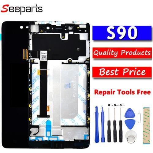 LCD For 5.0" Lenovo S90 LCD Display Touch Screen Digitizer Assembly With Frame S90-T S90-U S90-A Replacement Parts