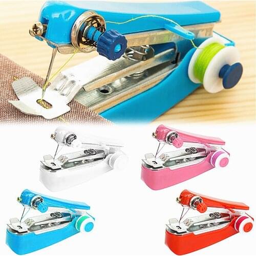 1pcs Hot Selling Useful Portable Needlework Cordless Mini Hand-Held Clothes Fabrics Sewing Machine L*5