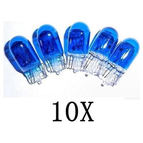 10Pcs/Lot T10 12V 5W Super Bright White Xenon Halogen Bulbs Lamps for Car Auto