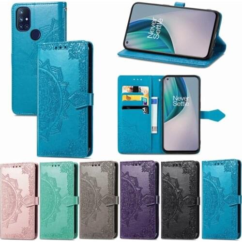 10Pcs Mandala Pattern Wallet Flip Phone Case for Oneplus Nord N10 N100 5G 8T 8 7 6 7T Pro