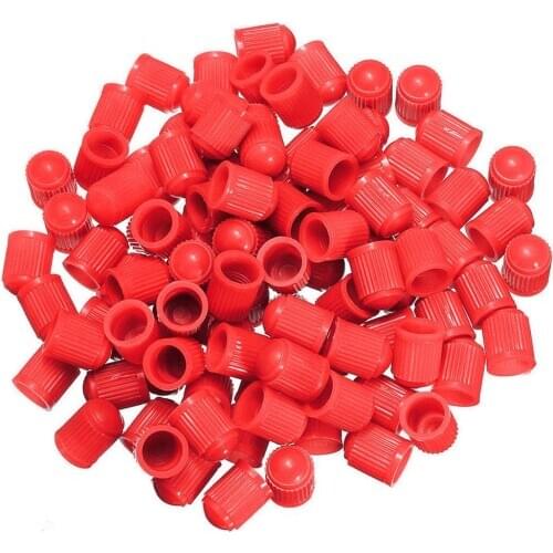 100Pcs Universal Car Auto Bicycle Tire Tyre Valve Stem Dust Caps Plastic Cover
